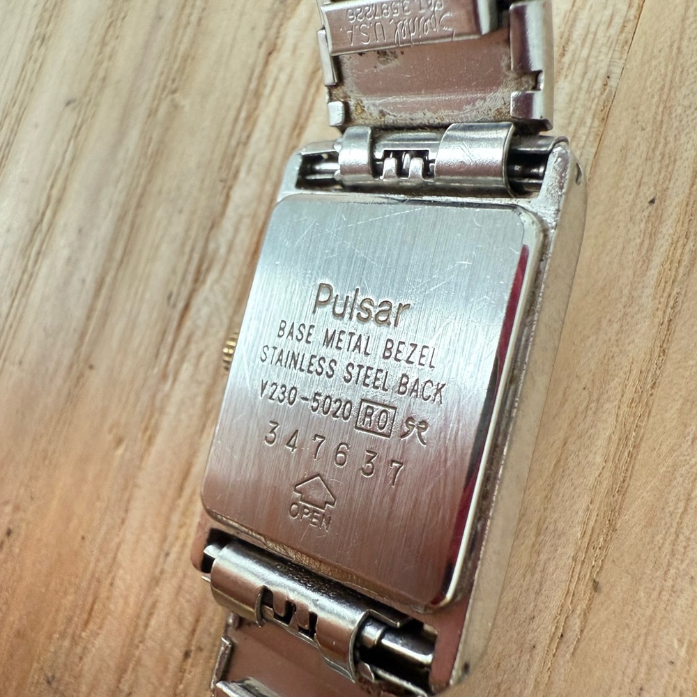 Vintage Pulsar Rectangular Silver Tone Expansion … - image 6